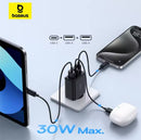 Carregador BASEUS 30W, Carregamento Rápido Para Celulares