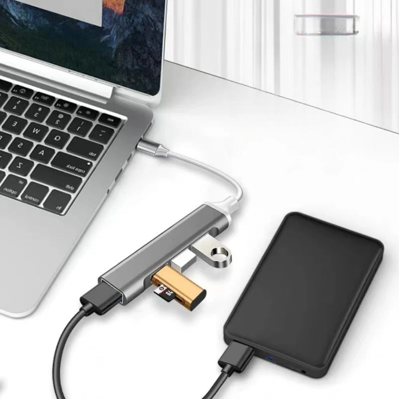 Adaptador Tipo-C com 4 Portas USB