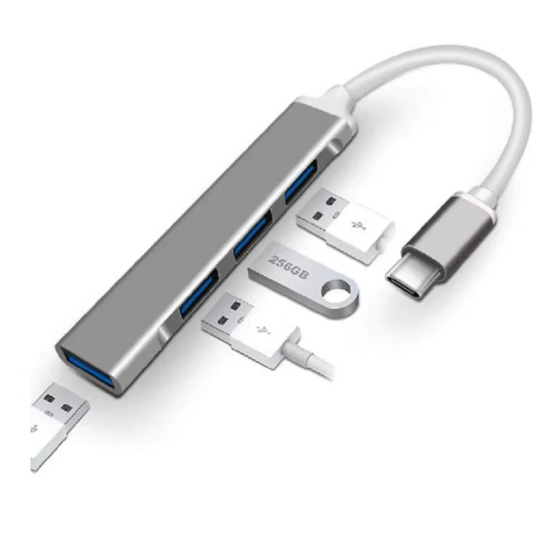 Adaptador Tipo-C com 4 Portas USB