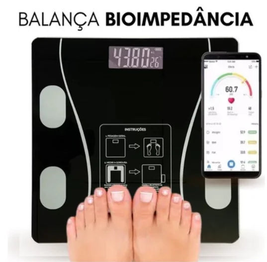 Balança Corporal de Bioimpedância  Bluetooth
