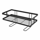 Rack Organizador de Banheiro sem Furação - Prateleira Multifuncional Preto