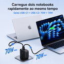 Carregador Baseus 140W GaN PD USB-C Carga Rápida para MacBook, Tablet e Celular