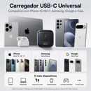 Carregador Baseus 45W GaN para iPhone 17 16 15 Pro Max Samsung Galaxy - Carregador Rápido USB-C Portátil PD