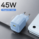Carregador Baseus 45W GaN para iPhone 17 16 15 Pro Max Samsung Galaxy - Carregador Rápido USB-C Portátil PD