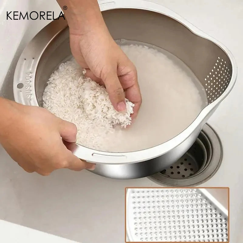 Coador de Arroz de Aço Inoxidável
