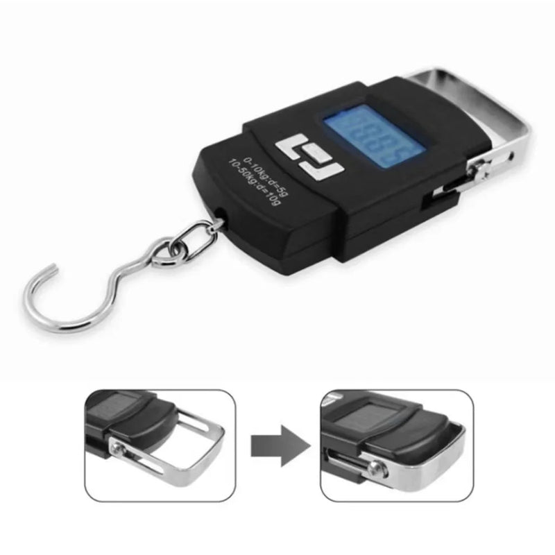 Balança Digital de Mão Portátil, Até 50kg