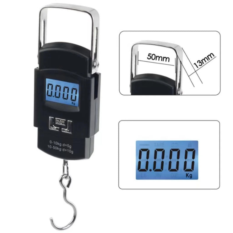 Balança Digital de Mão Portátil, Até 50kg