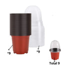 Kit 9 Vasos Preto com Tampa Transparente Infravermelho
