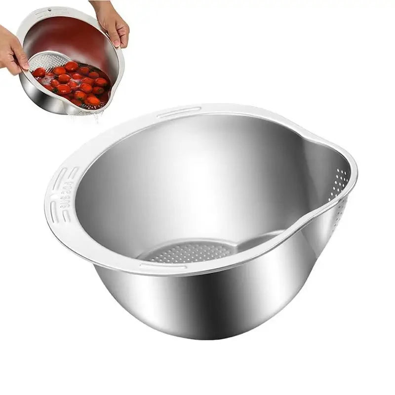 Coador de Arroz de Aço Inoxidável