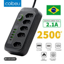 Extensão Elétrica com Filtro de Linha, USB e Proteção contra Surtos 10A