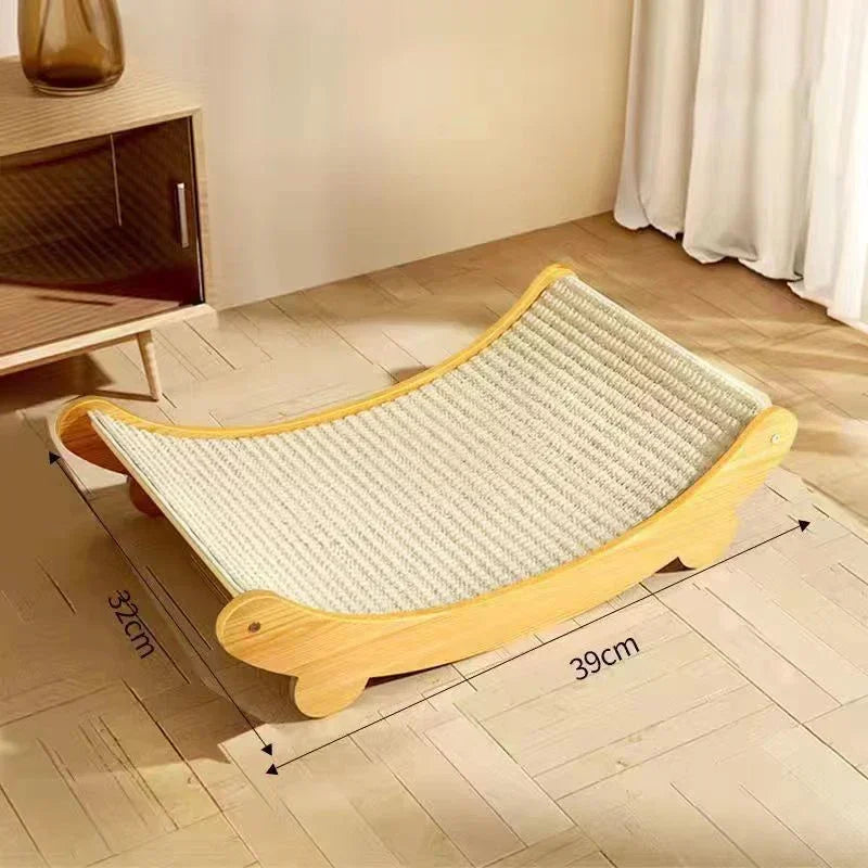Cama de Arranhar Para Gatos de Madeira